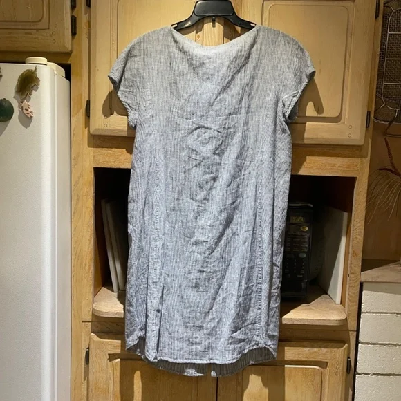 Eileen Fisher Gray Button-Down Dress - Picture 2 of 11